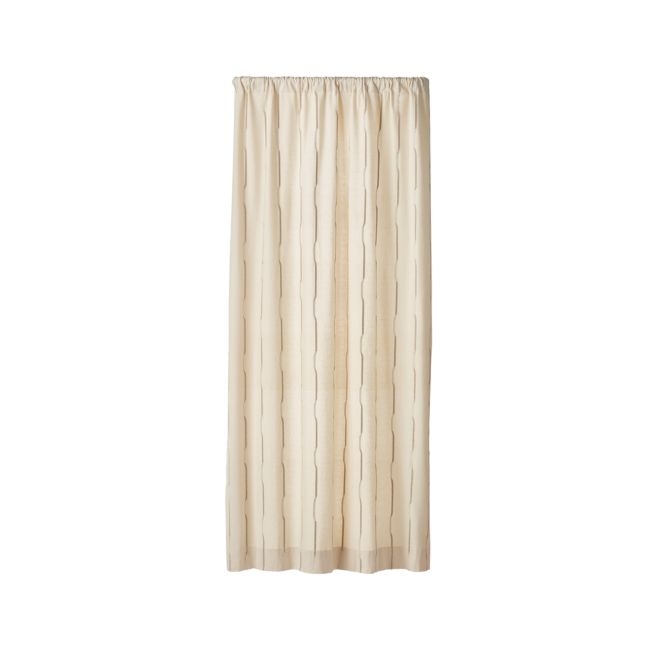 Cecily Sepia Sheer Pleated 50"x96" Curtain Panel - Image 0