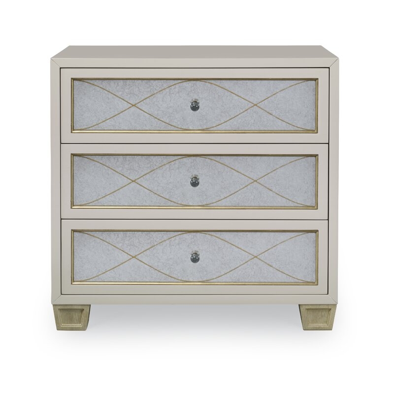 Century Carrier and Company Case 3 - Drawer Solid Wood Bachelor's Chest in Neutral - Image 0