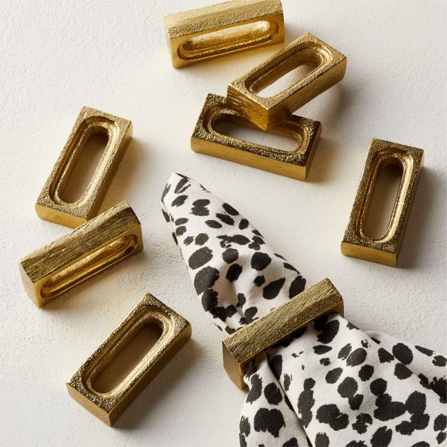Barre Gold Napkin Rings Set of 8 - Image 0