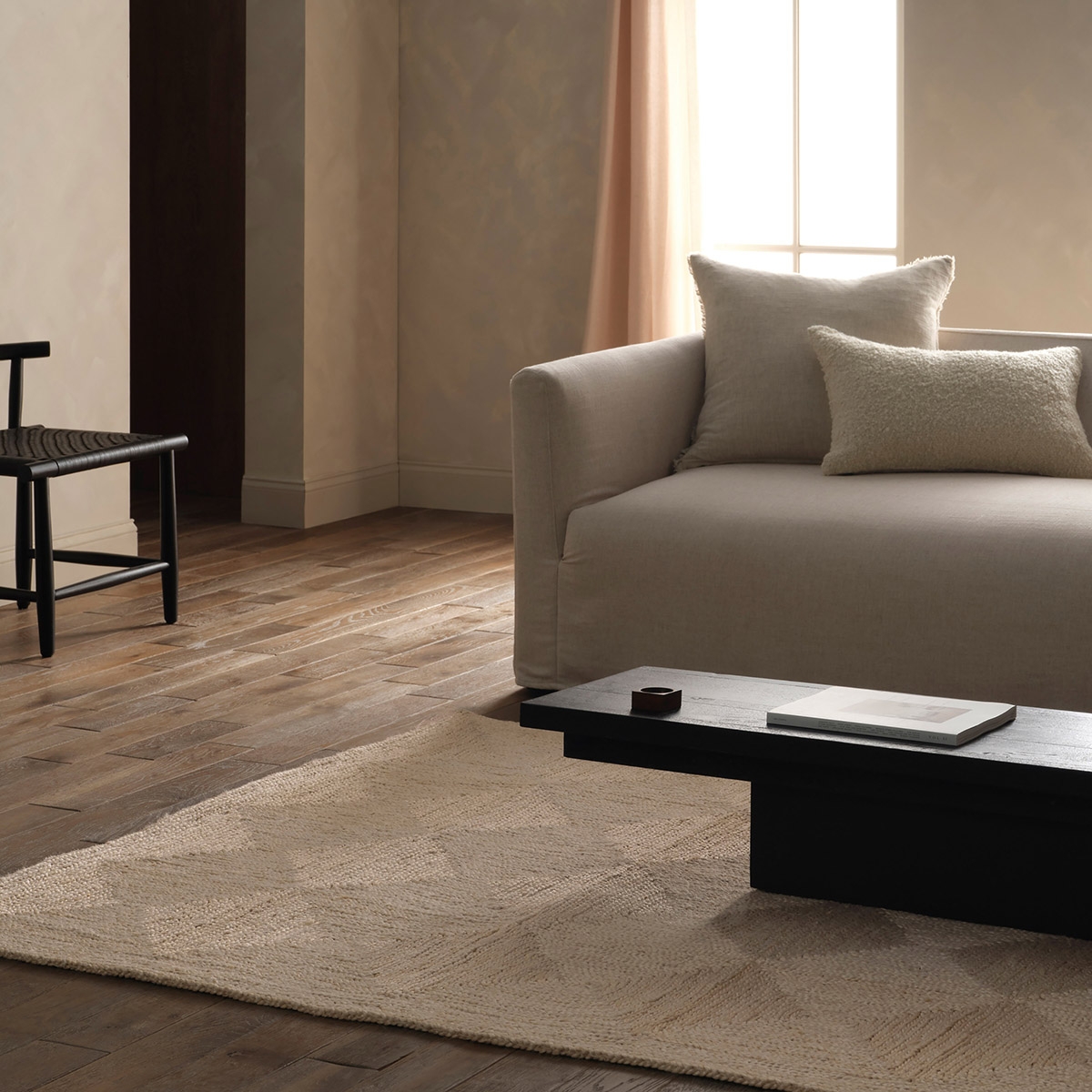 Ecrin BRD01 Handmade Solid Tan and White Runner Rug (3'x10') - Image 5