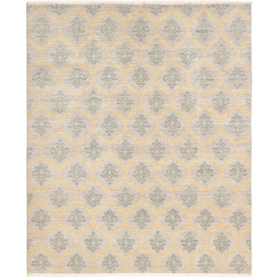One-of-a-Kind Donahoe Hand-Knotted 2010s Ushak Gray/Beige 8' x 9'9" Wool Area Rug - Image 0