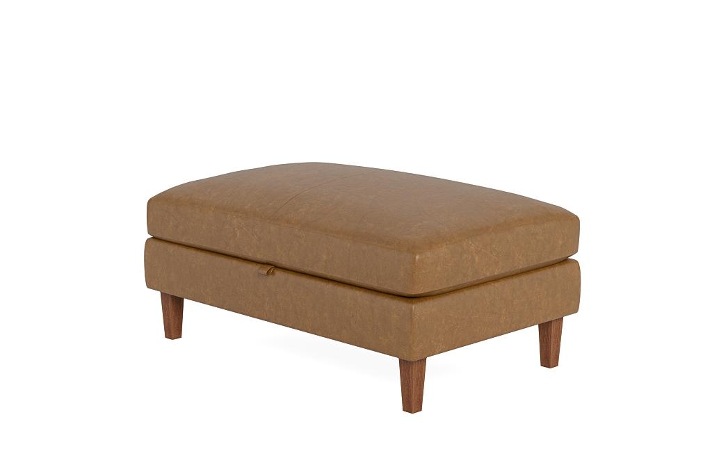Sloan Leather Storage Ottoman - Image 2