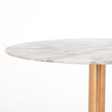 Marble & Aluminum Dining Table - Image 3