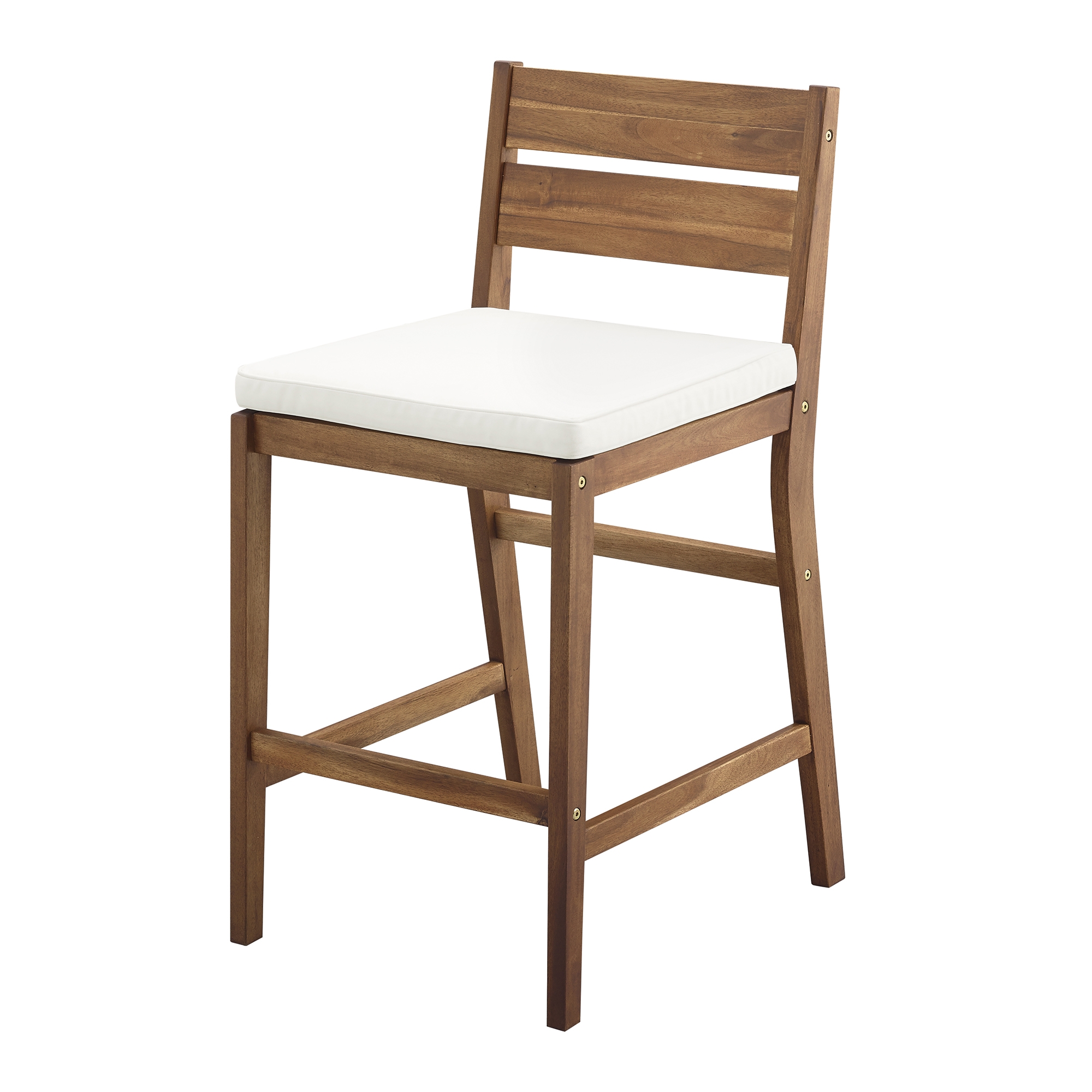 Acacia Wood Counter Stools, Set of 2 - Brown - Image 2
