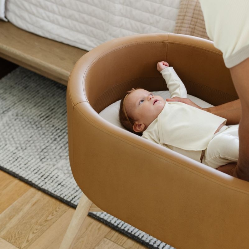 Babyletto X Gathre Capsule Camel Brown Baby Bassinet - Image 4