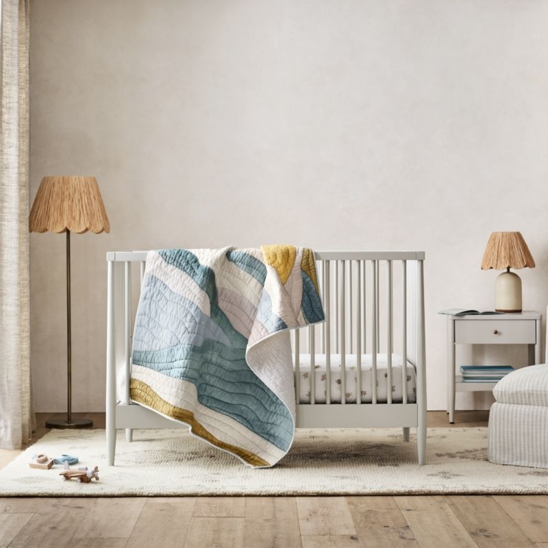 Hampshire Cozy Grey Wood Convertible Baby Crib with Toddler Bed Rail - Image 5
