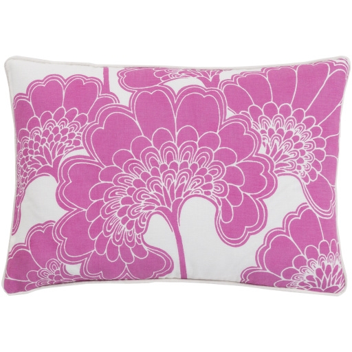 Japanese Floral Throw Pillow, Small, pillow cover only - Image 0