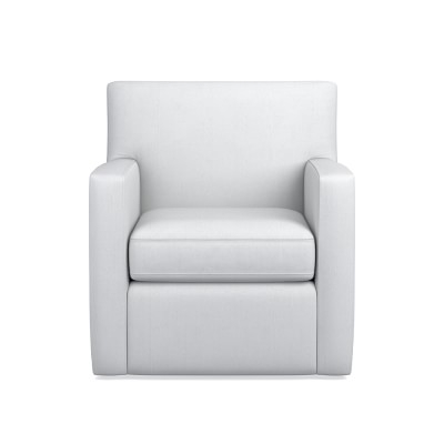 Brighton Swivel Chair, Standard Cushion, Performance Slub Weave, Light Gray - Image 3