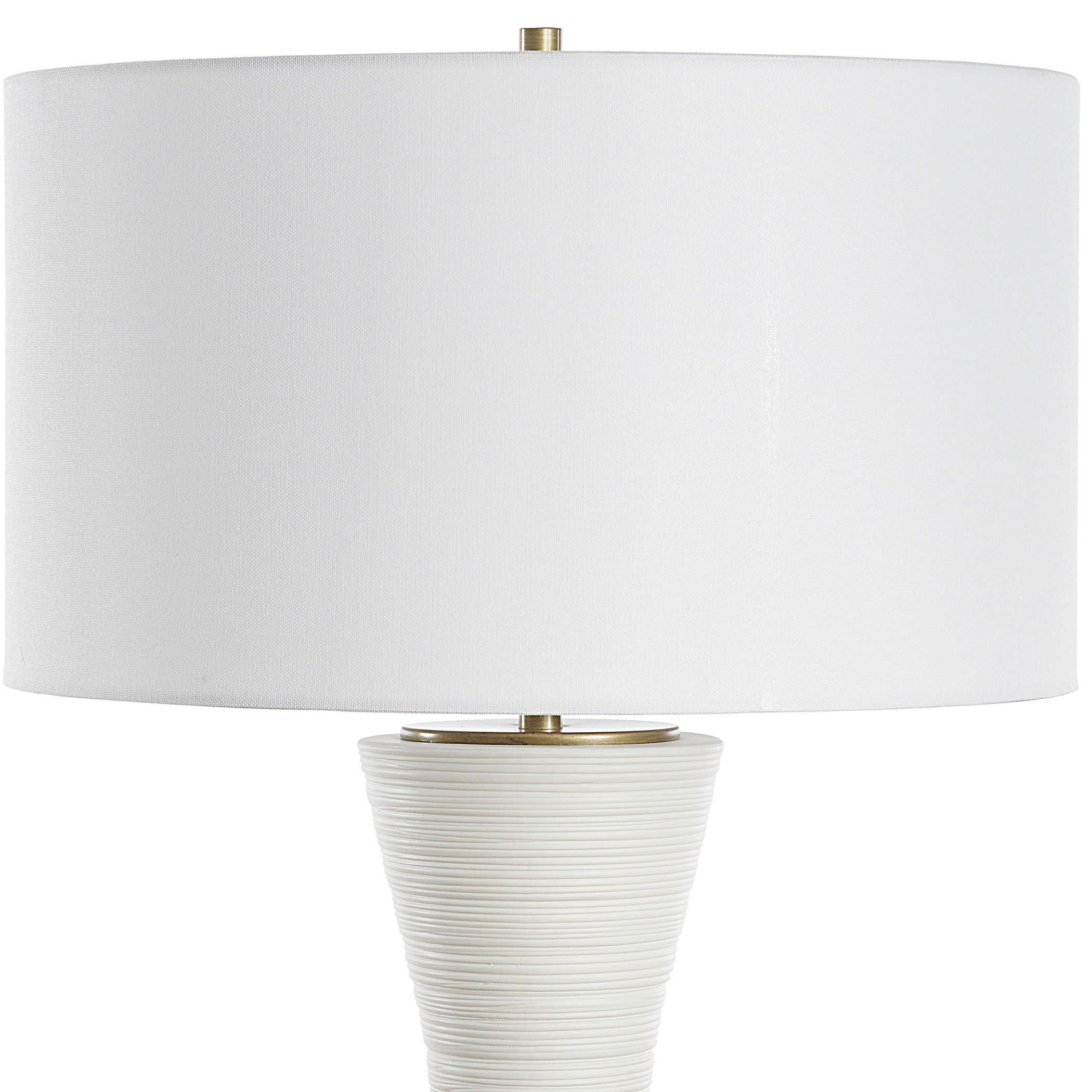 Ridgeline Matte White Table Lamp - Image 2