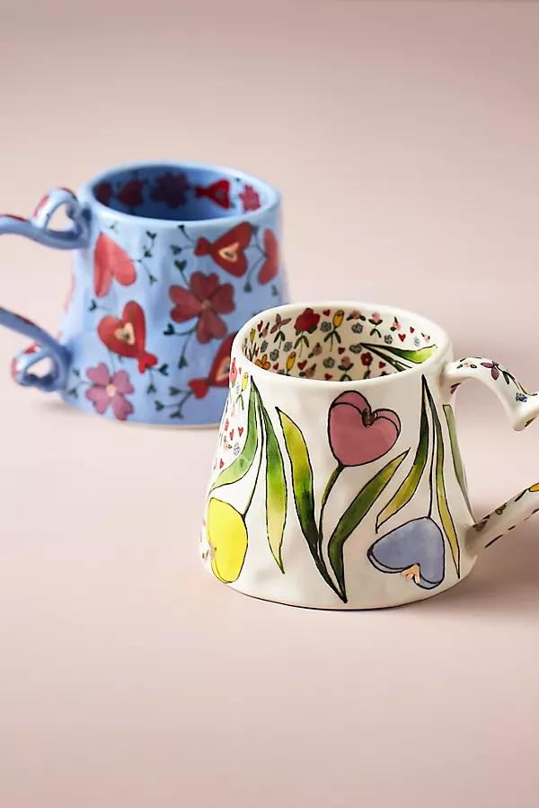 Blooming Hearts Stoneware Mug - Image 0