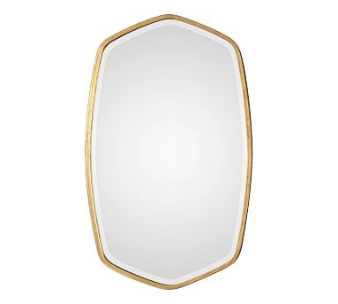 Oceano Wall Mirror, Gold, 22" x 36" - Image 0