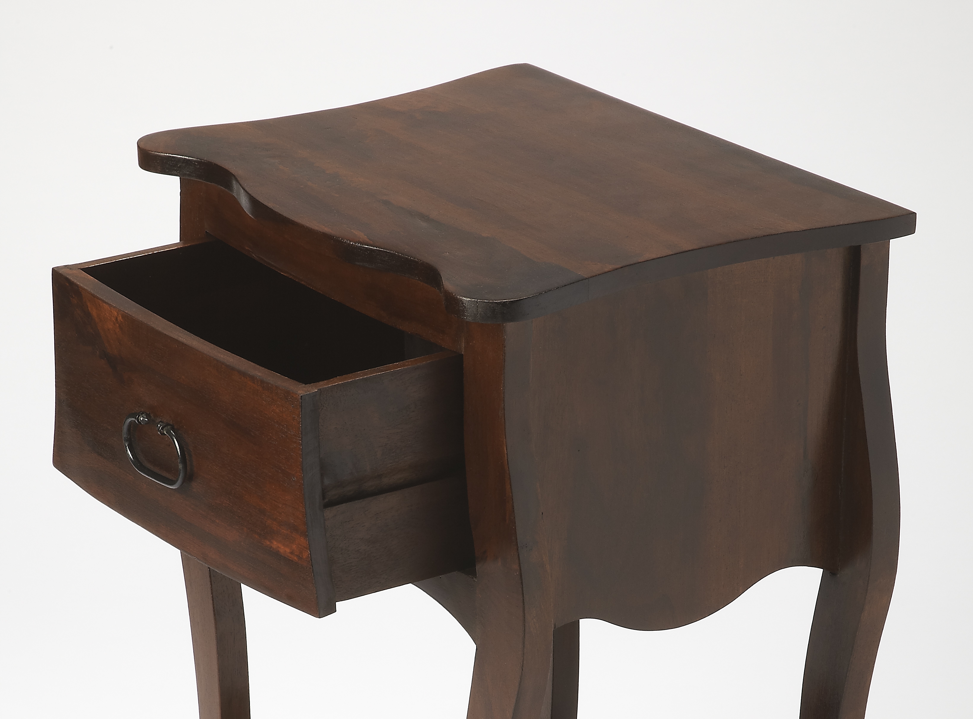 Rochelle Antique Walnut 1 Drawer Nightstand - Image 1