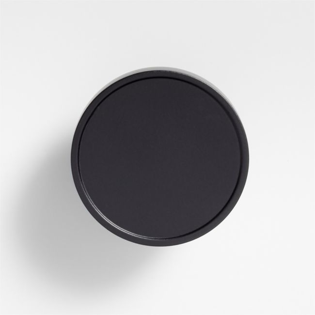 Bria Flat Round Black Knob - Image 0