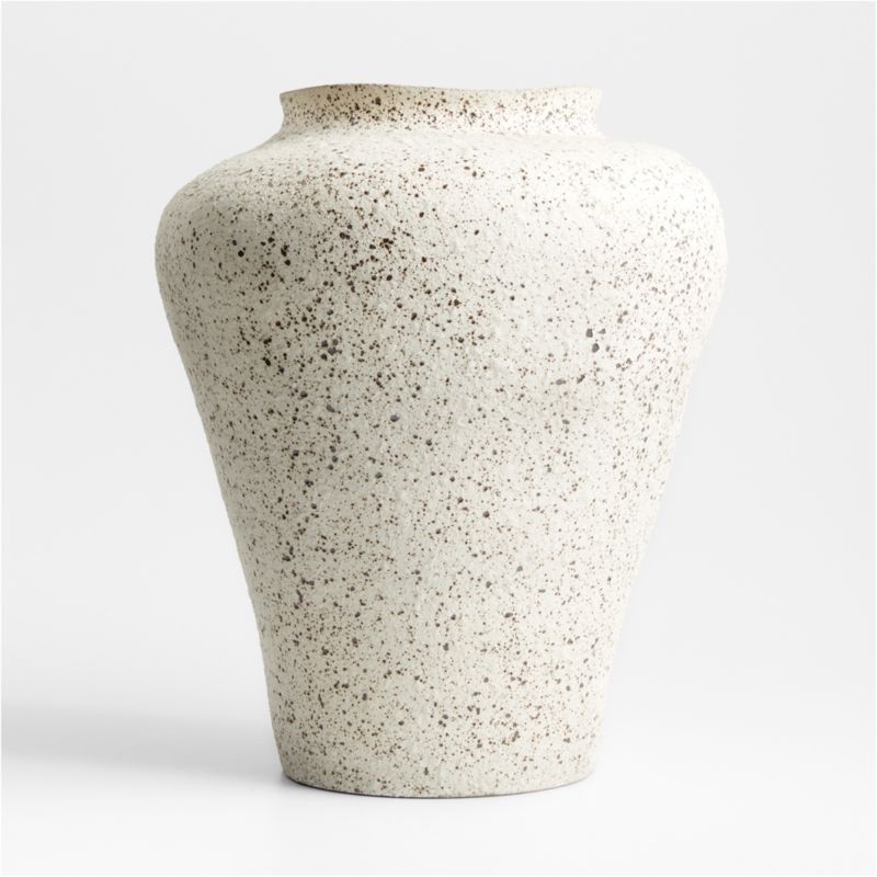 Poe Black Volcanic Glaze Vase 20" - Image 1