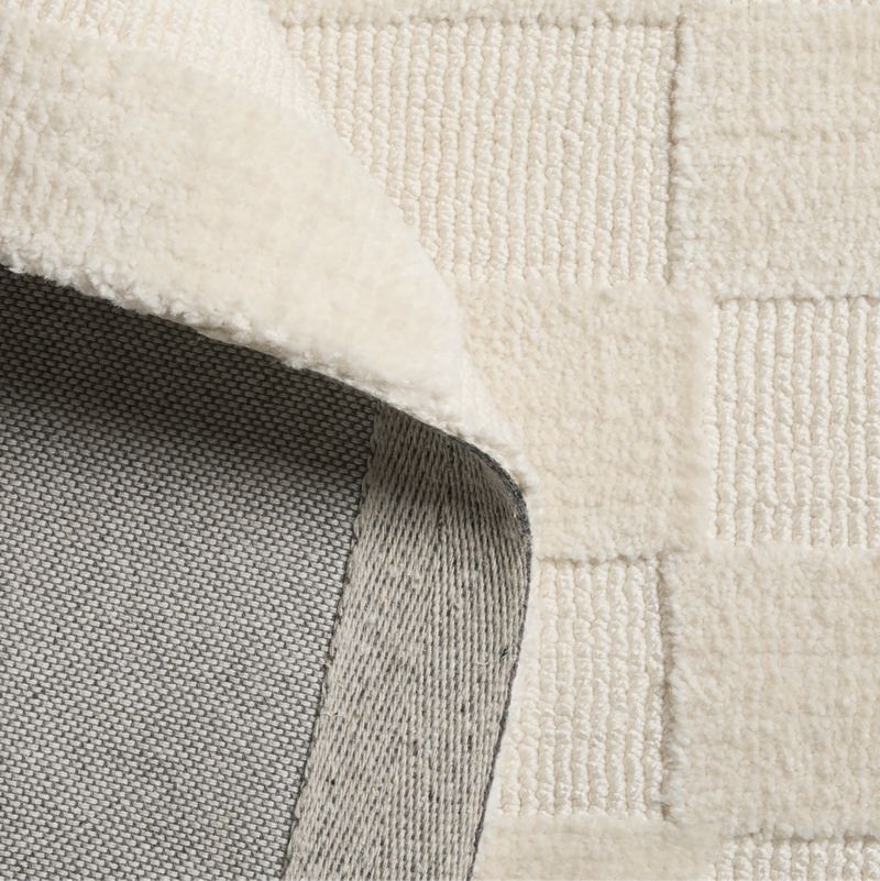 Geo Checker Ivory Performance Kids Area Rug 5'x8' - Image 3