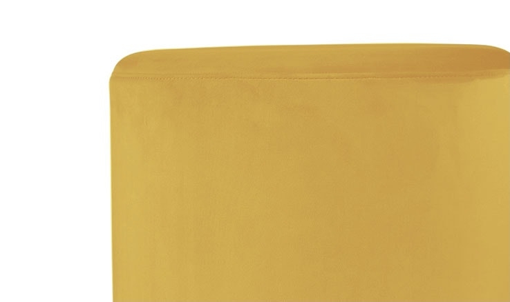 Yellow Kavi Mid Century Modern Ottoman - Taylor Golden - Image 3