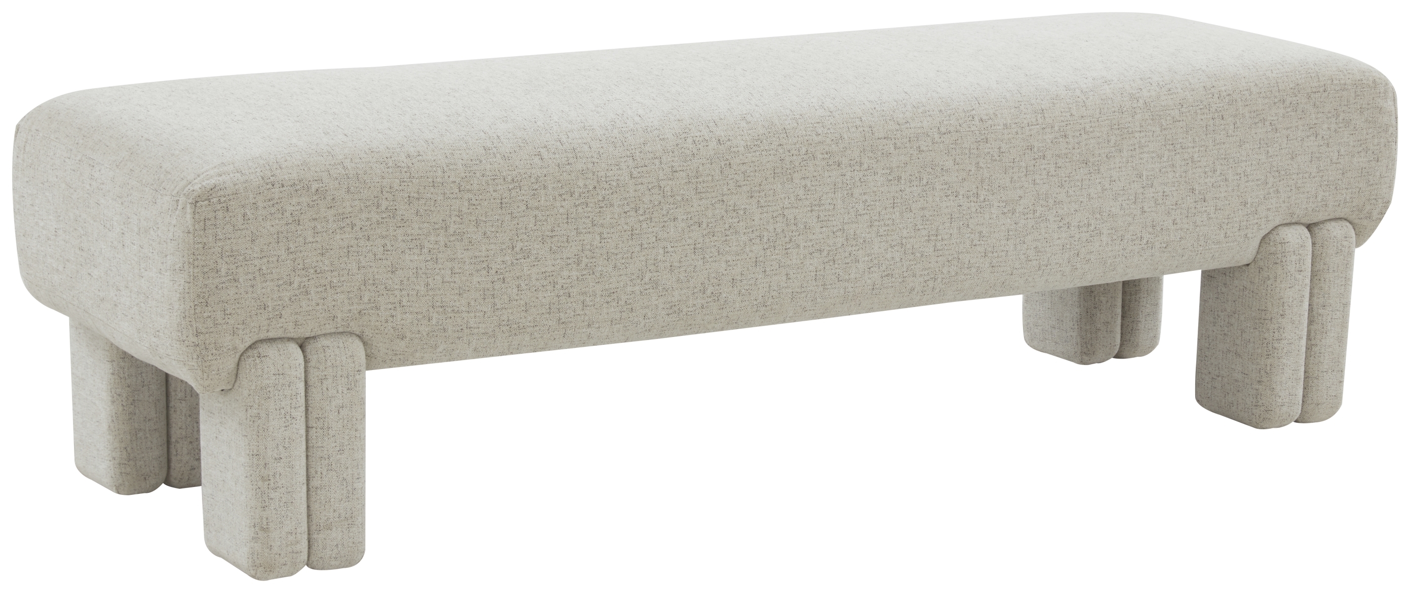 Leslee Upholstered Bench - Taupe - Image 3