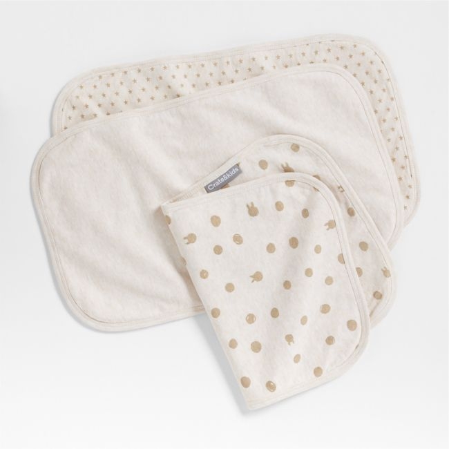 Baby's First Organic Jersey Natural Baby Burp Cloths, Set of 3 - Image 0