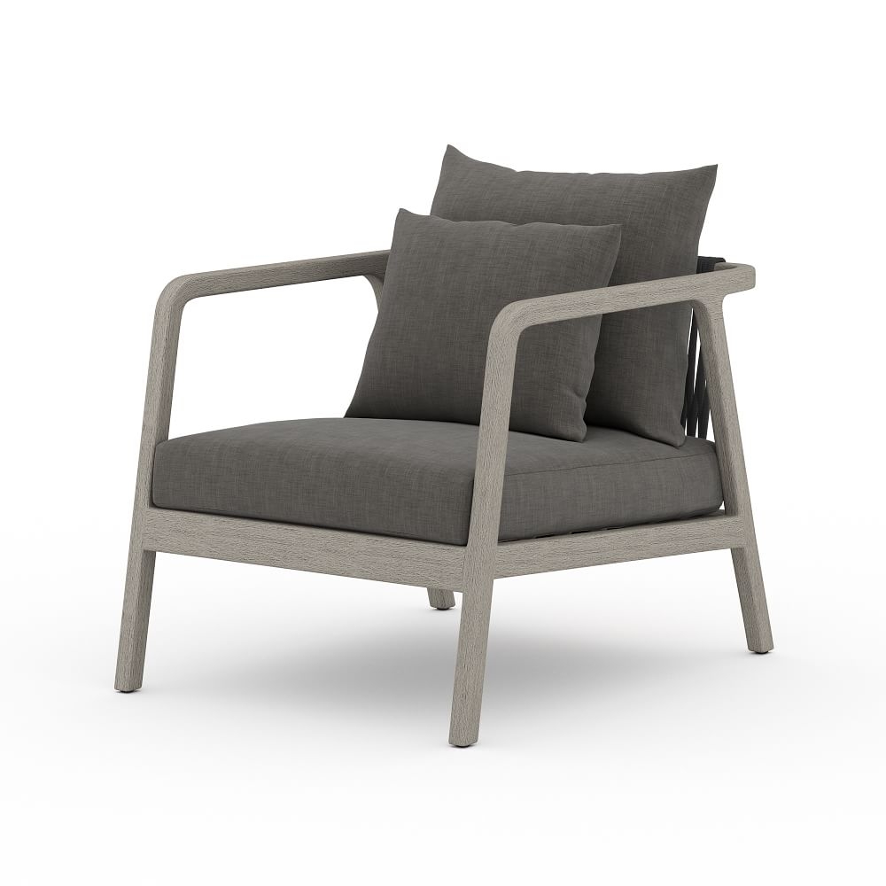 Rope & Wood Outdoor Chair, Charcoal & Weathered Gray - Image 0