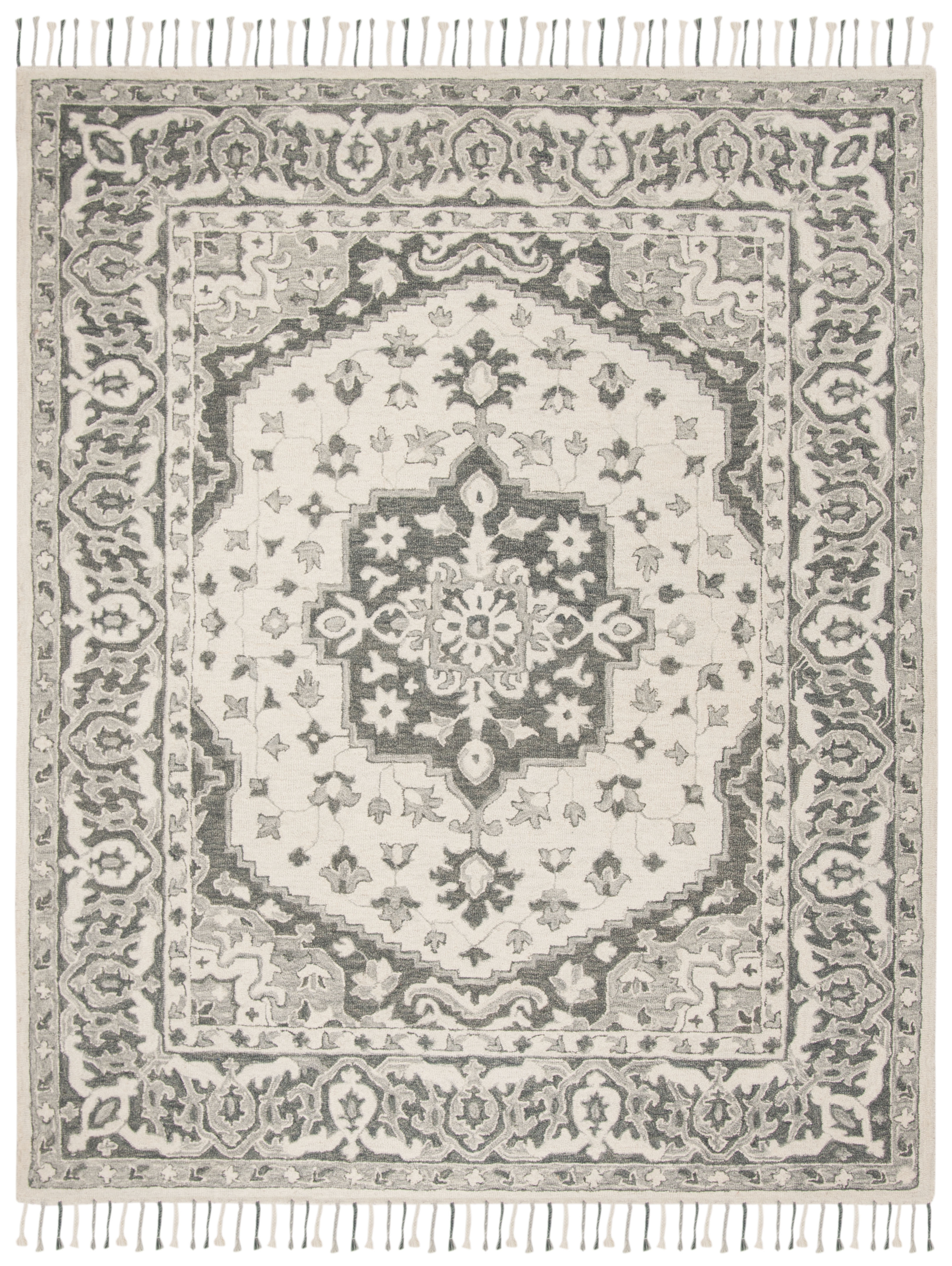 Arlo Home Hand Tufted Area Rug, APN122A, Grey/Light Grey,  8' X 10' - Image 0