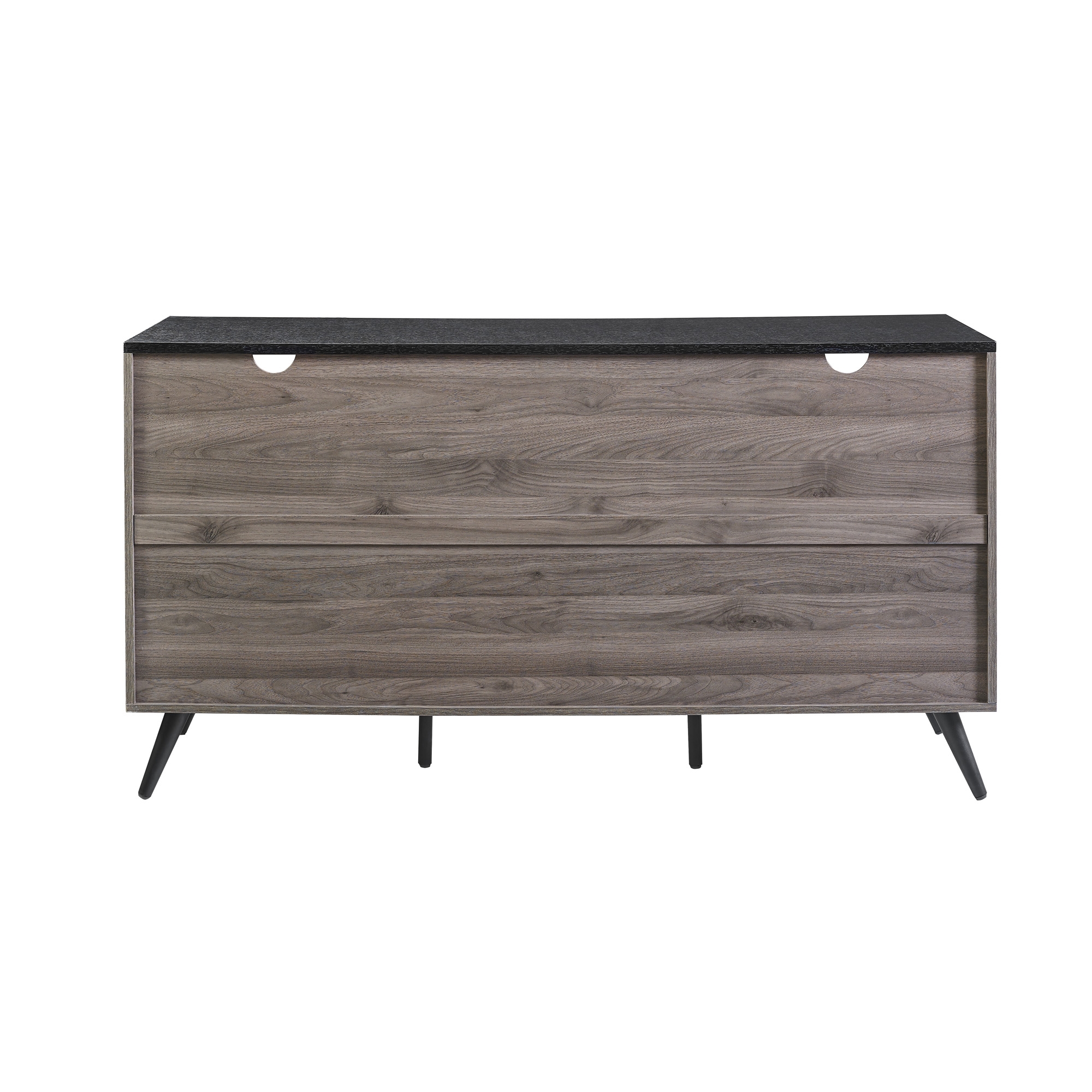59" Havana Sliding Door 4 Drawer Sideboard - Ebony/Slate Grey - Image 3