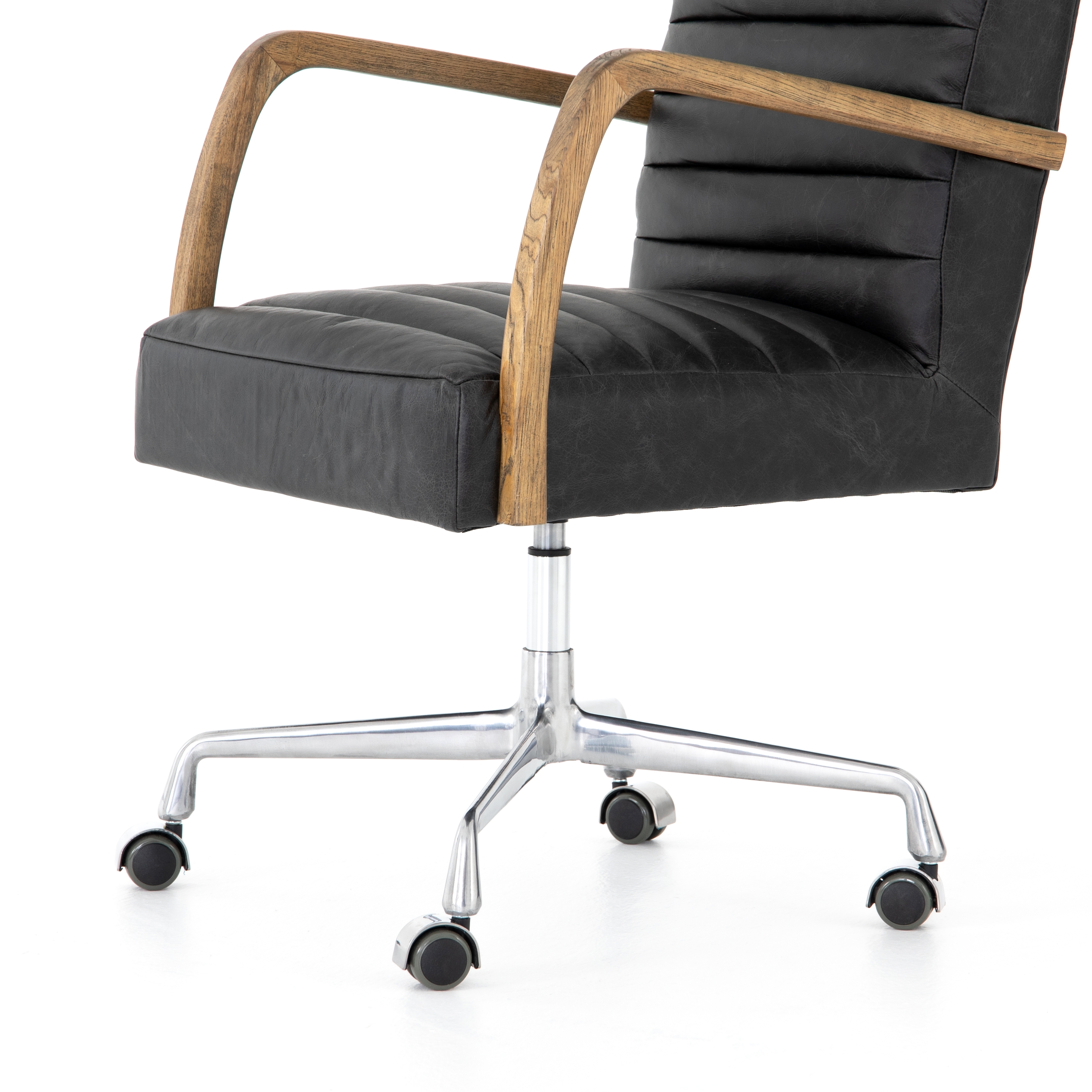 Bryson Channeled Desk Chair-Smoke - Image 1