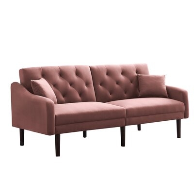 Velvet Sofa Bed Futon Sofa Sleeper - Image 0