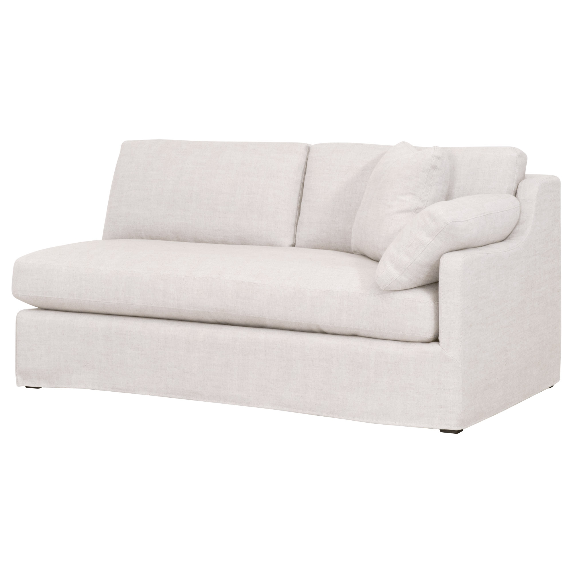 Lena Modular Slope Arm Slipcover 2-Seat Right Arm Sofa - Image 1