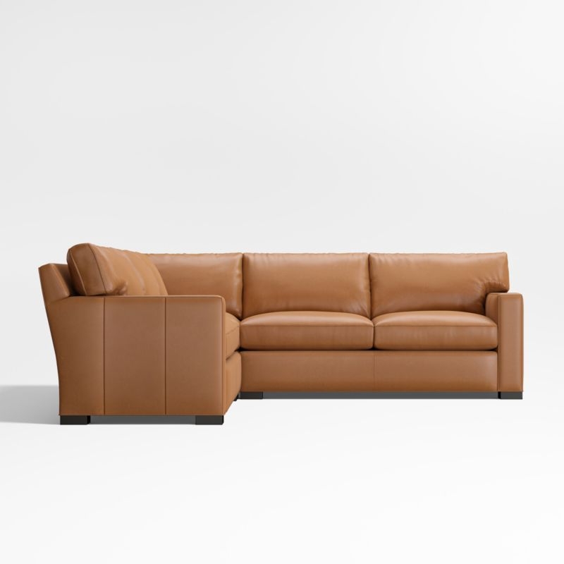 Axis Classic 3-Piece L-Shaped Leather Sectional Sofa - Image 2