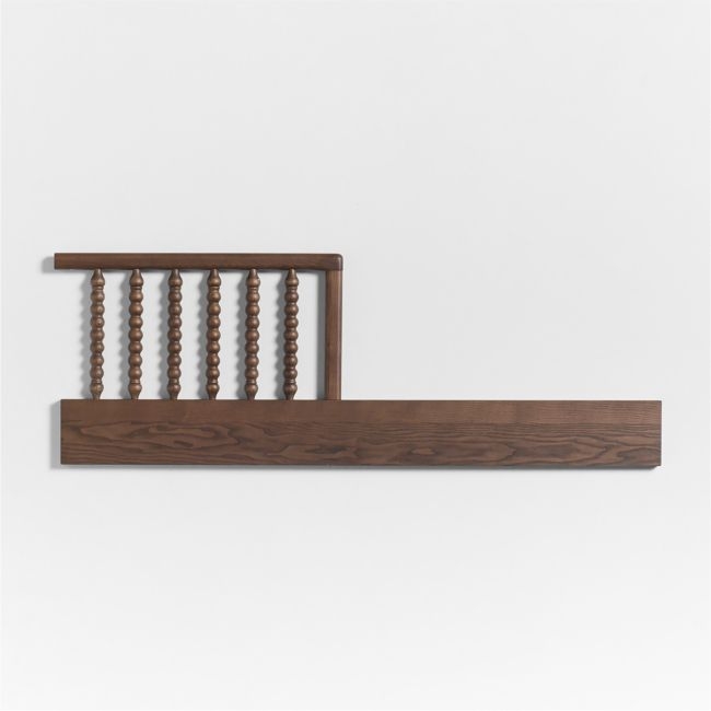 Jenny Lind Deep Brown Wood Spindle Toddler Bed Rail - Image 0