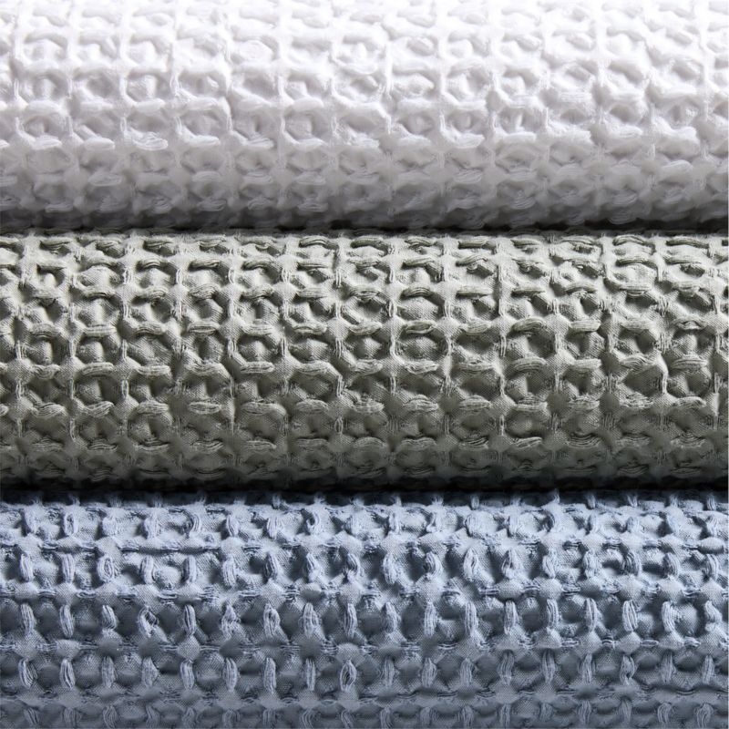 Organic Cotton Waffle Sage Shadow Green King Bed Pillow Sham - Image 3