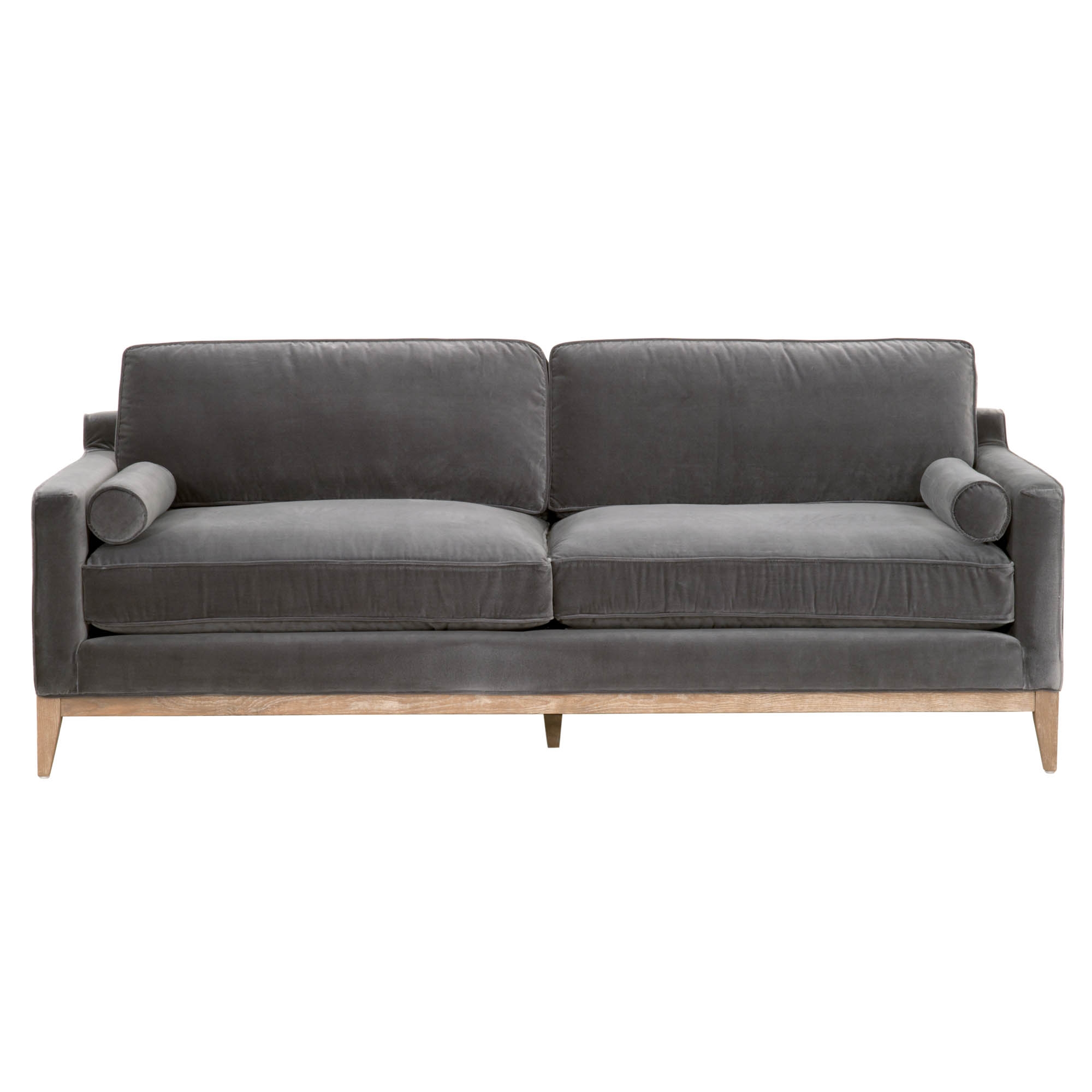 Parker Post Modern Sofa, Charcoal, 86" - Image 0