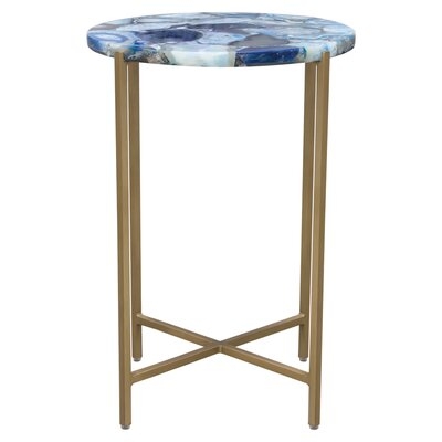 Mika Marble Top Cross Legs End Table - Image 0