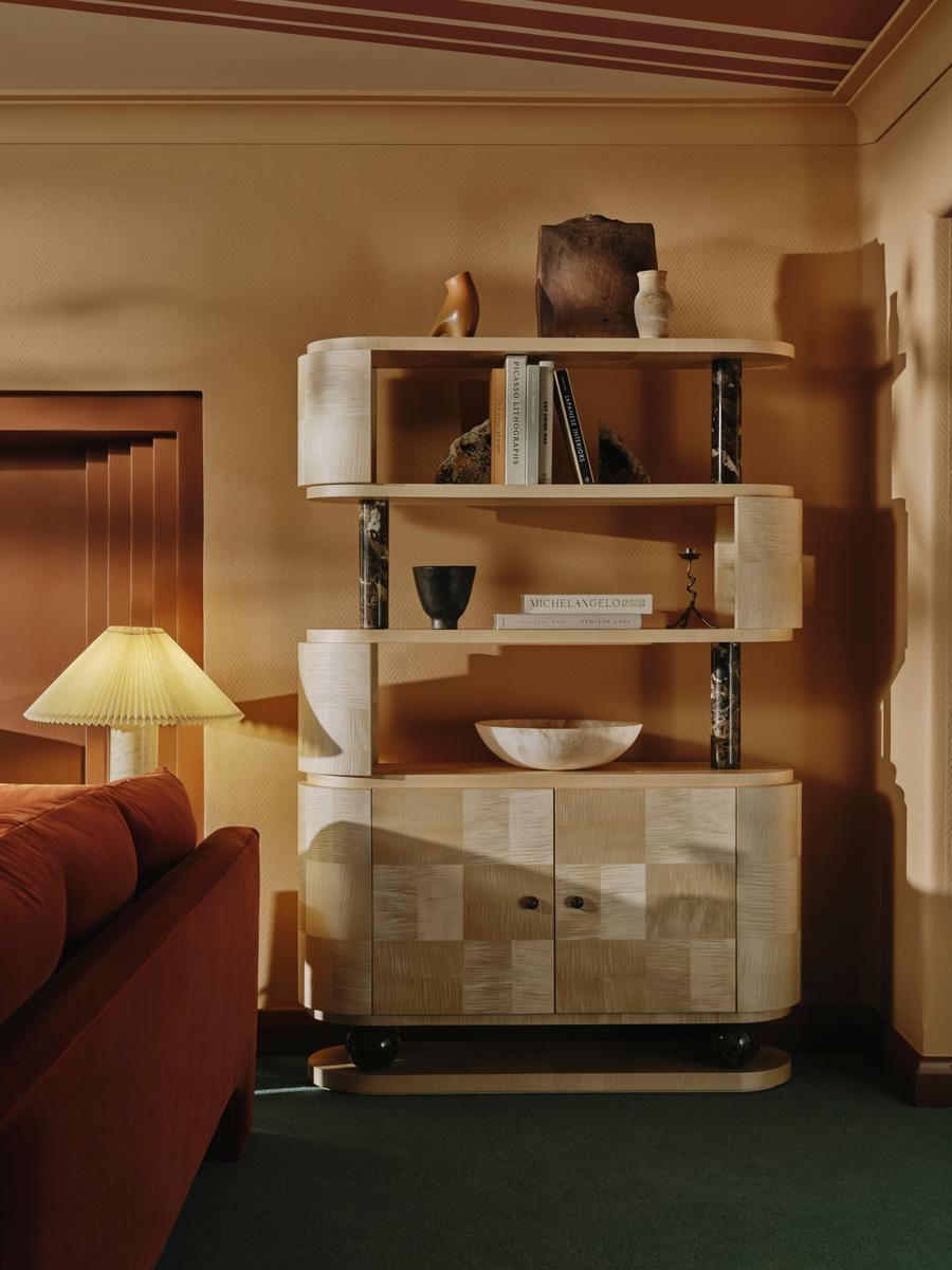 Lionel Shelving, Dark Emperador Marble - Image 0