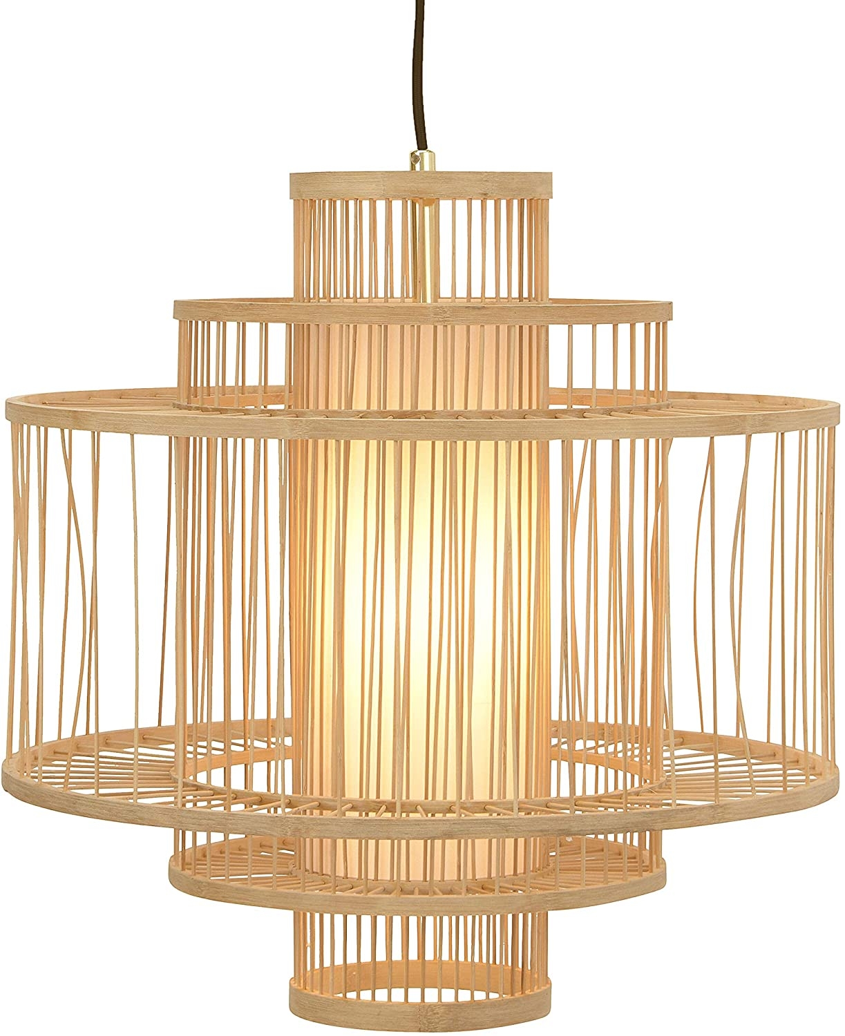 Bamboo Pendant Light, 19.63" - Image 4