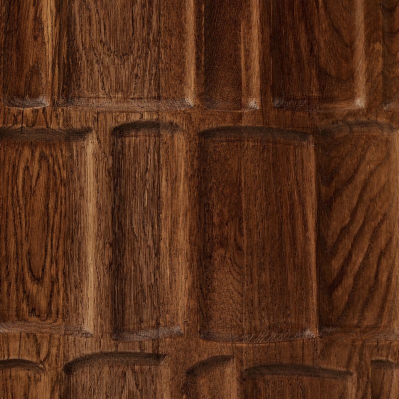 Ezri 82" Brown Carved Oak Wood Storage Media Console - Image 8