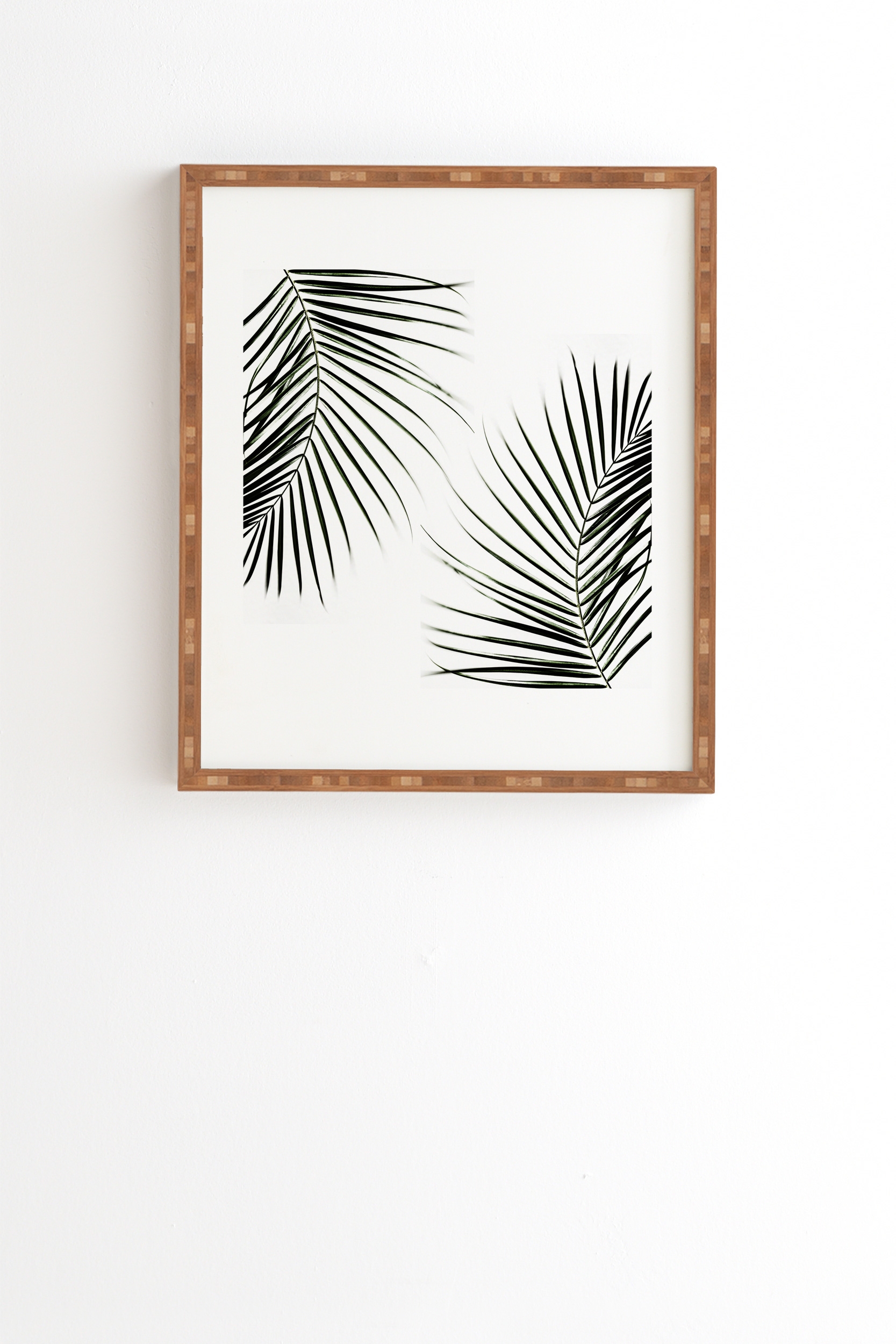 Palm Leaves 9 by Mareike Boehmer - Framed Wall Art Bamboo 11" x 13" - Image 0