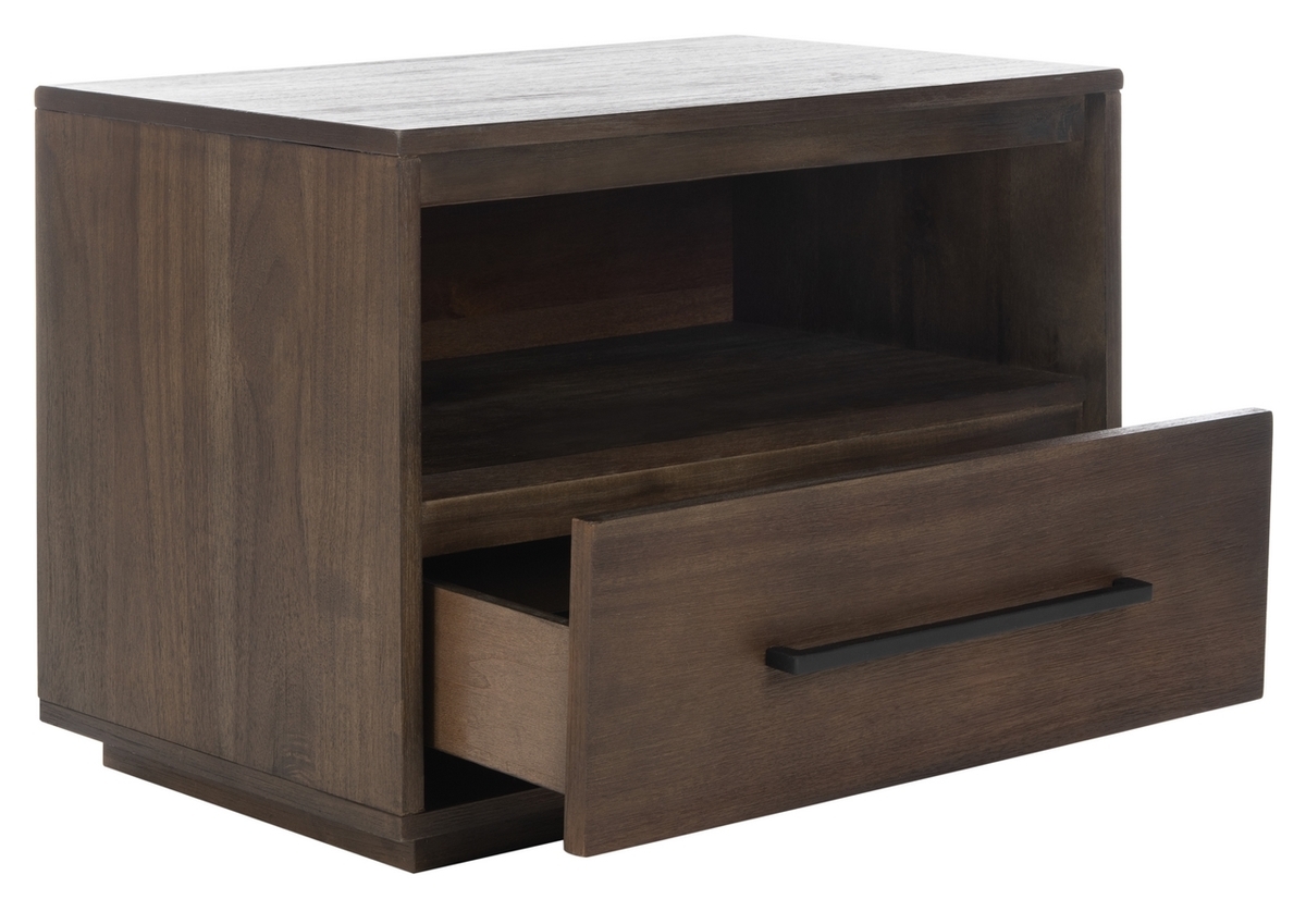 Poesy 1 Drawer Nightstand - Dark Chocolate - Image 3