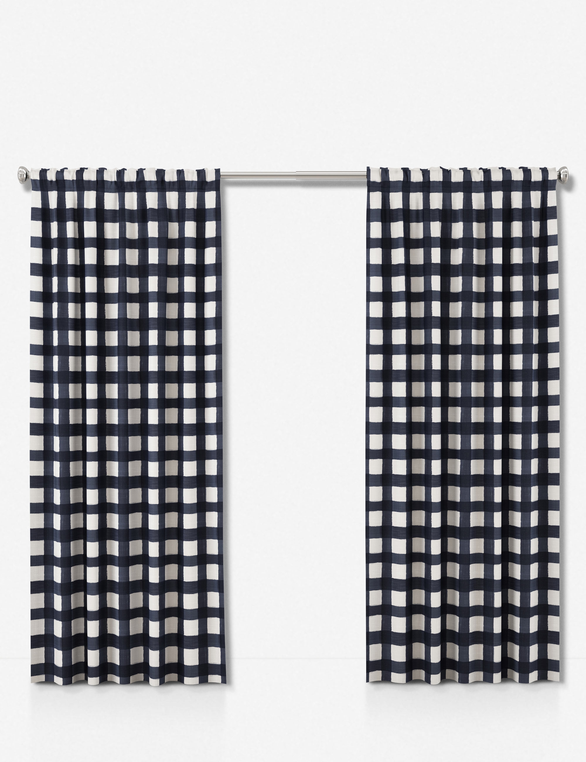 Blue Buffalo Check Curtain Panel, 96" x 50" Unlined - Image 2