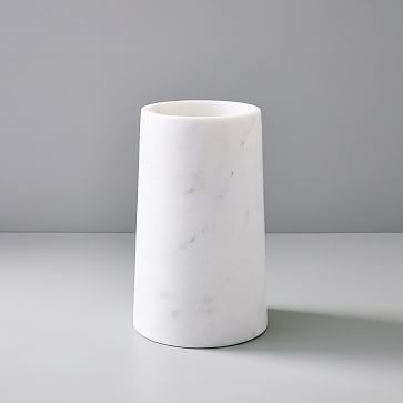 Pure Foundation Marble Vase, White, Medium - Image 0