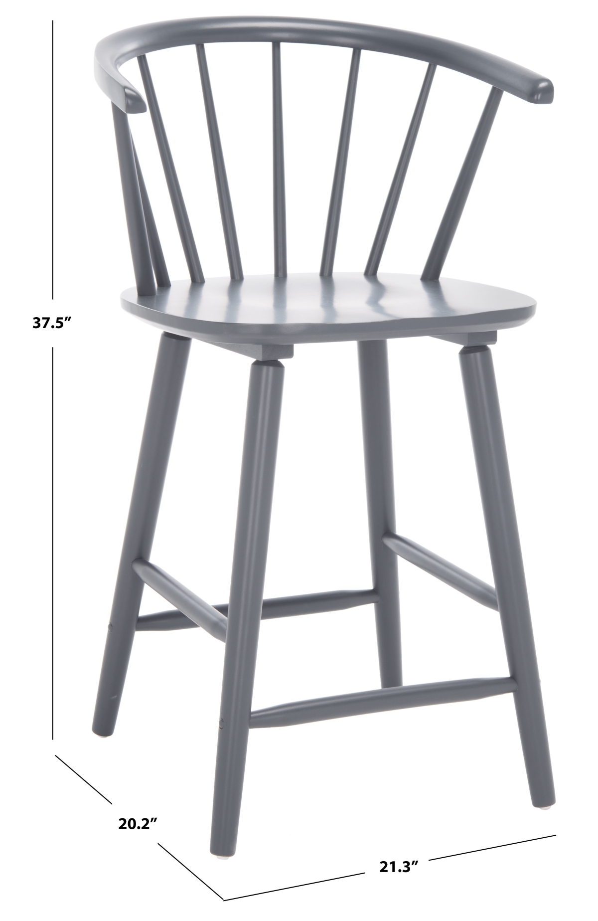 Blanchard Counter Stool - Grey - Safavieh - Image 8