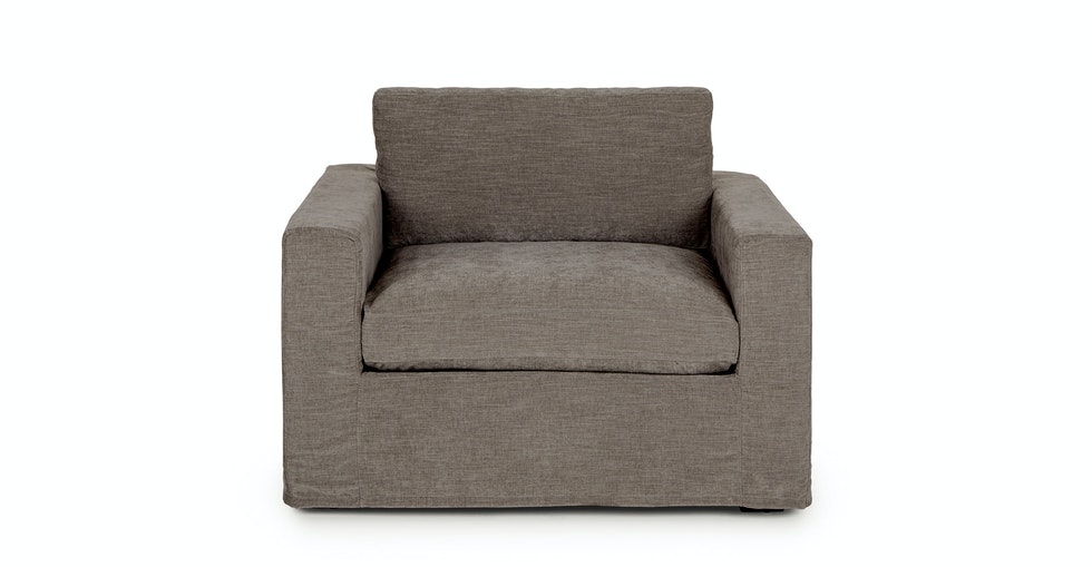 Alzey Geo Gray Slipcover Lounge Chair - Image 0