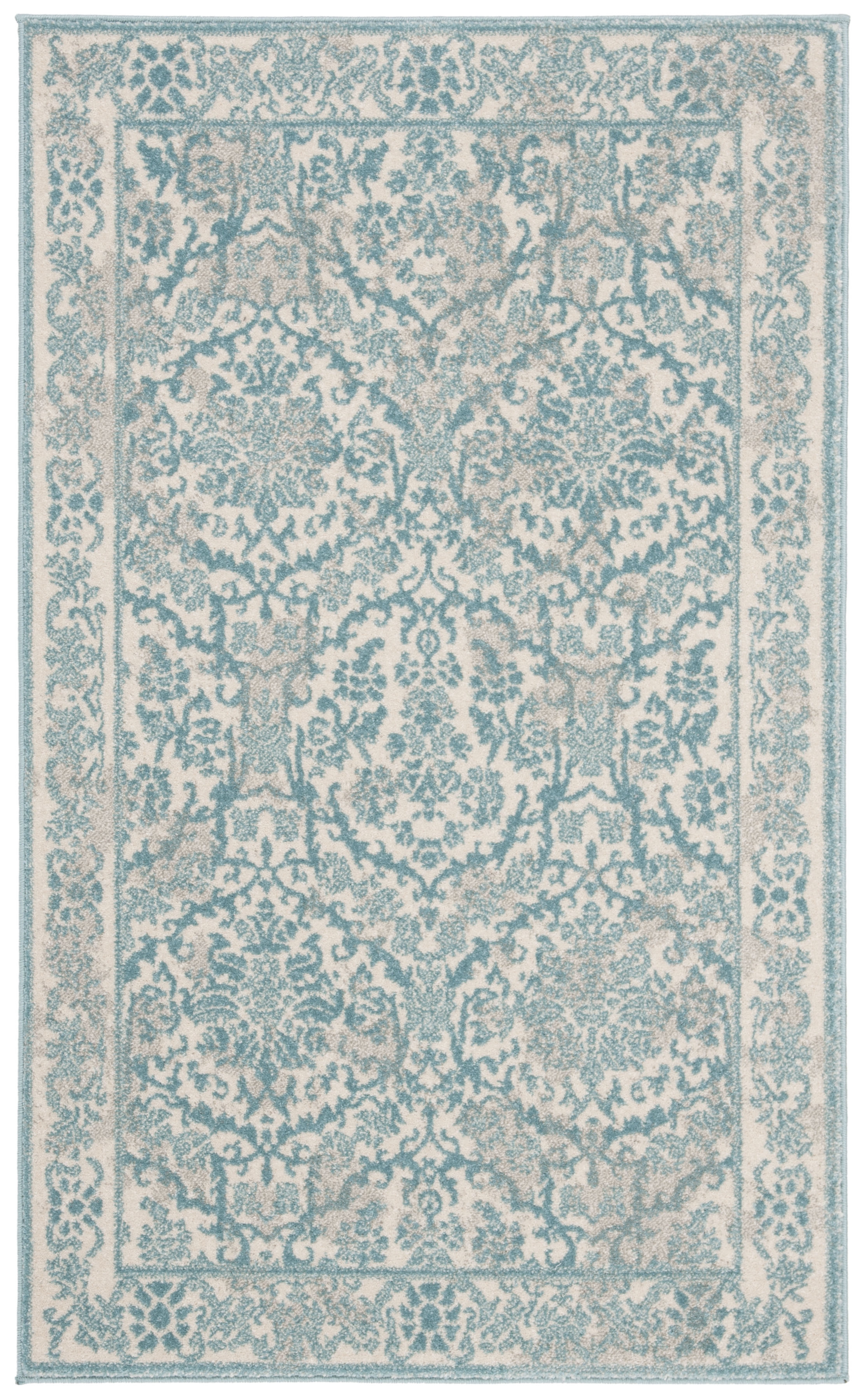 Arlo Home Woven Area Rug, EVK242C, Ivory/Light Blue,  3' X 5' - Image 0