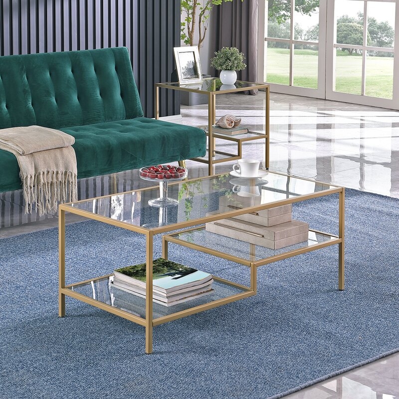 Firstime & Co. Gold Alexander Modern Coffee Table - Image 3