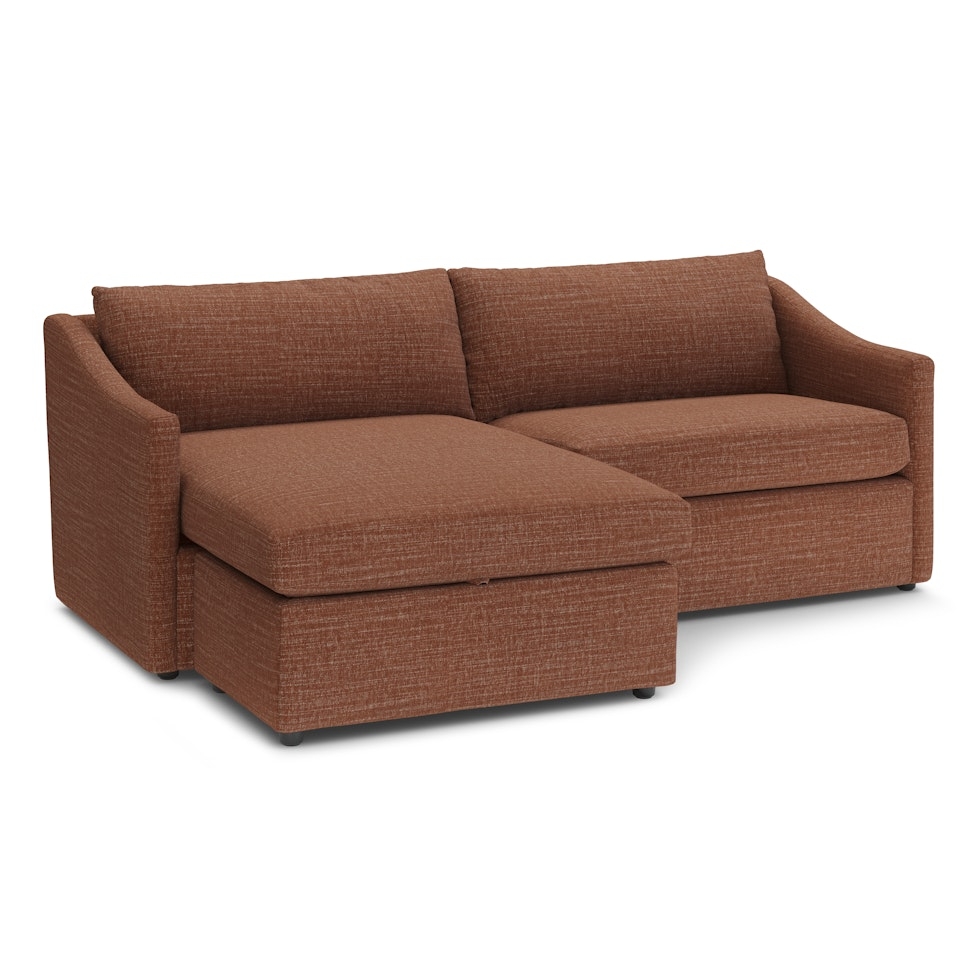 Landry 84.5" Reversible Storage Sectional - Napa Rust - Image 0