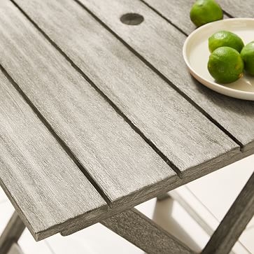 Portside Outdoor 27 in Folding Bistro Table, Driftwood - Image 3