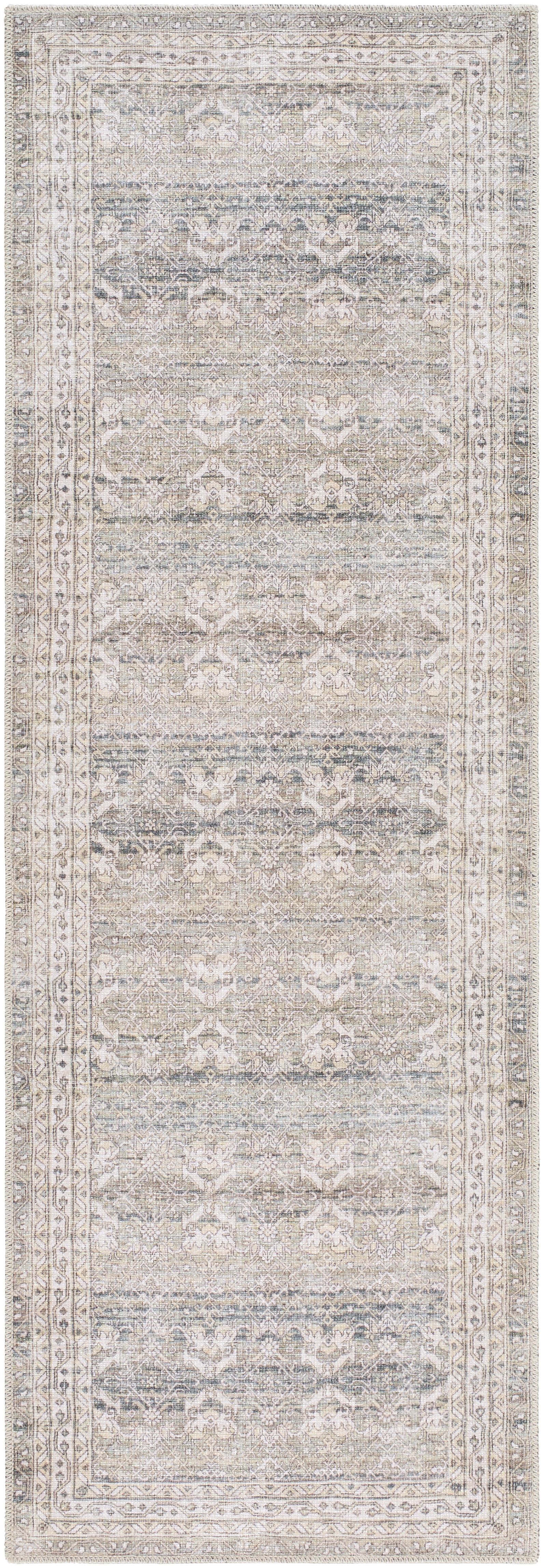 Amelie Green Indoor 2' x 2'11" Machine Woven Rug - Image 0