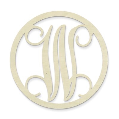 Westborough Single Letter Circle Monogram Hanging Initial - Image 0
