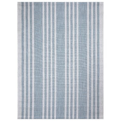 Caitlan Striped Flatweave Blue Indoor / Outdoor Area Rug - Image 0