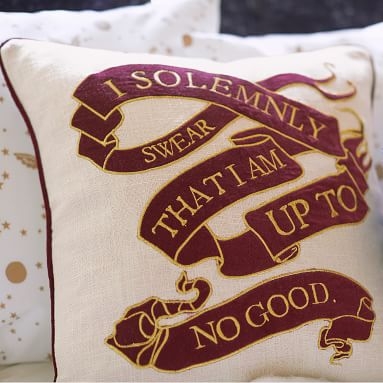 Harry Potter Marauder's Map Glow in the Dark Pillow Cover & Insert - Image 4